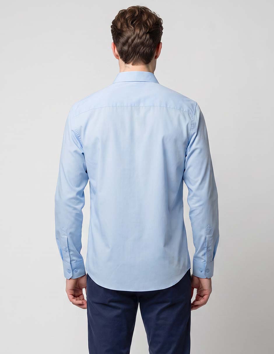 Camisa casual manga larga para hombre 2