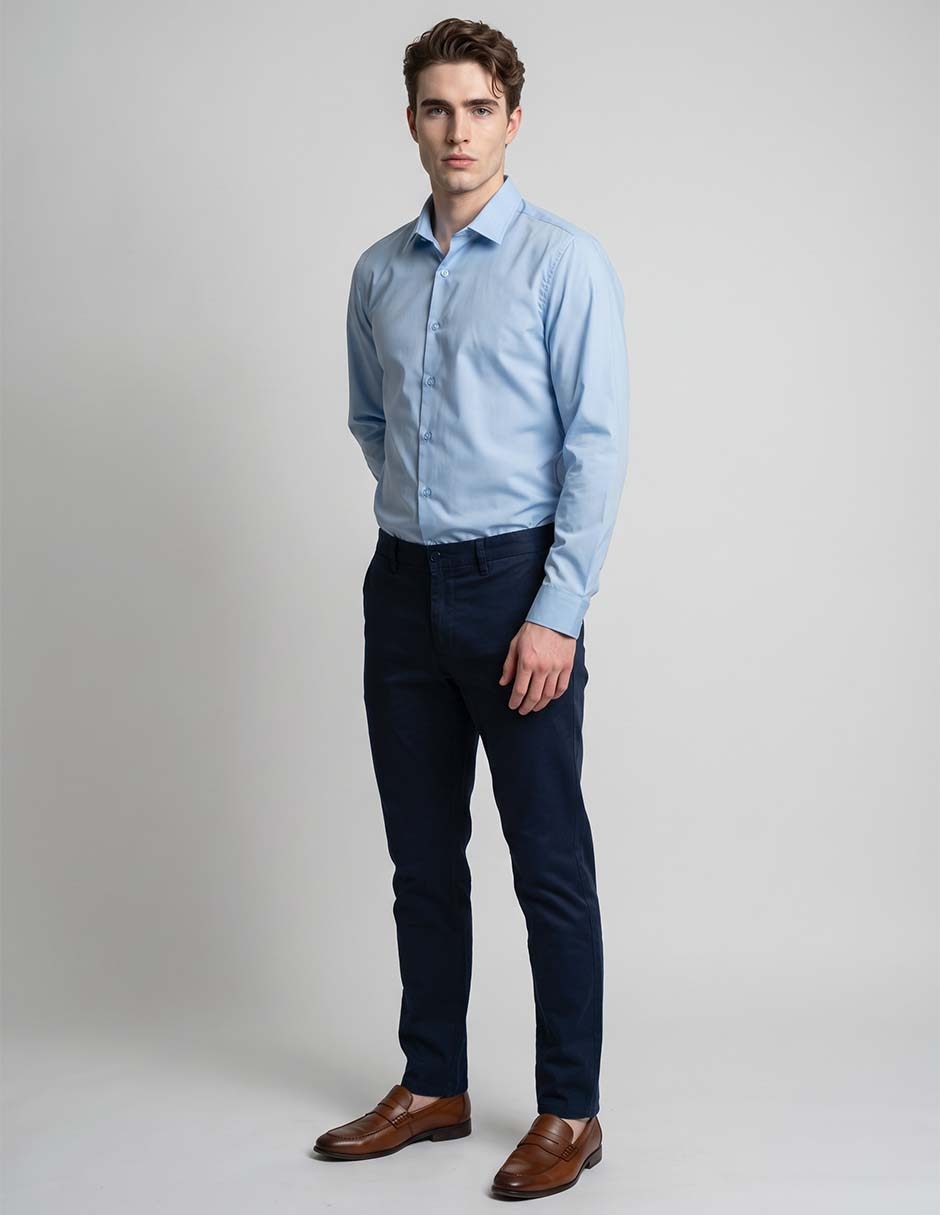 Camisa casual manga larga para hombre 3