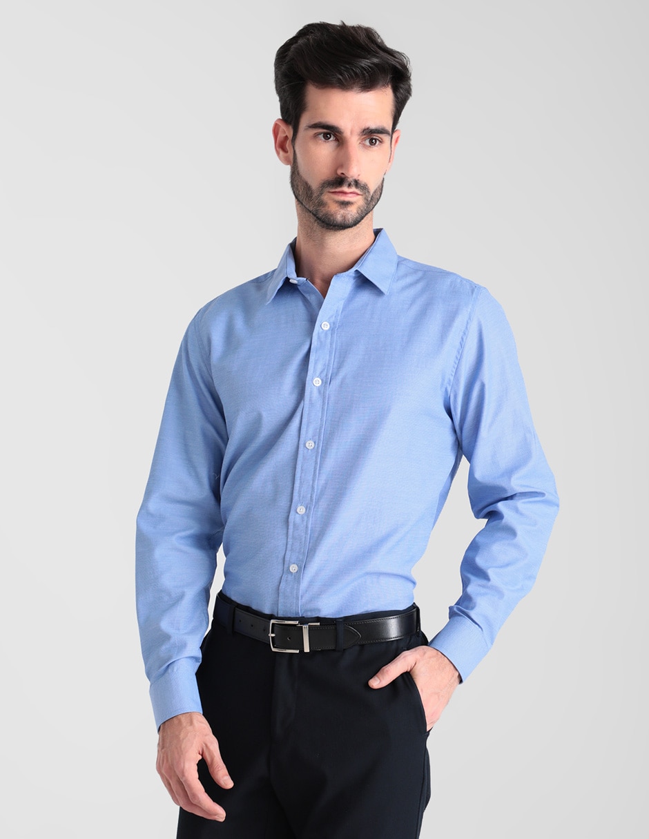 Camisa casual de algodón manga larga para hombre Camisa casual de algodón manga larga para hombre