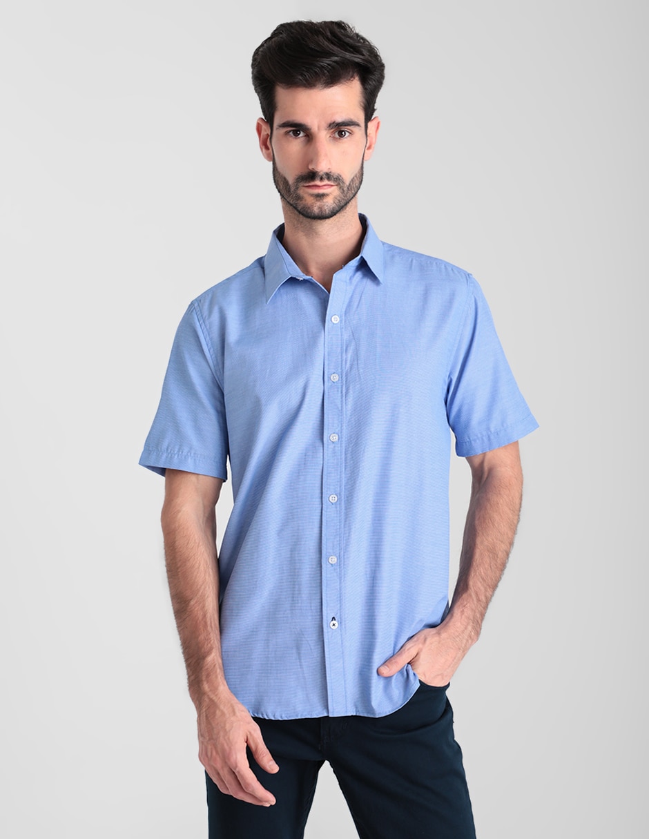 Camisa casual de algodón manga corta para hombre Camisa casual de algodón manga corta para hombre