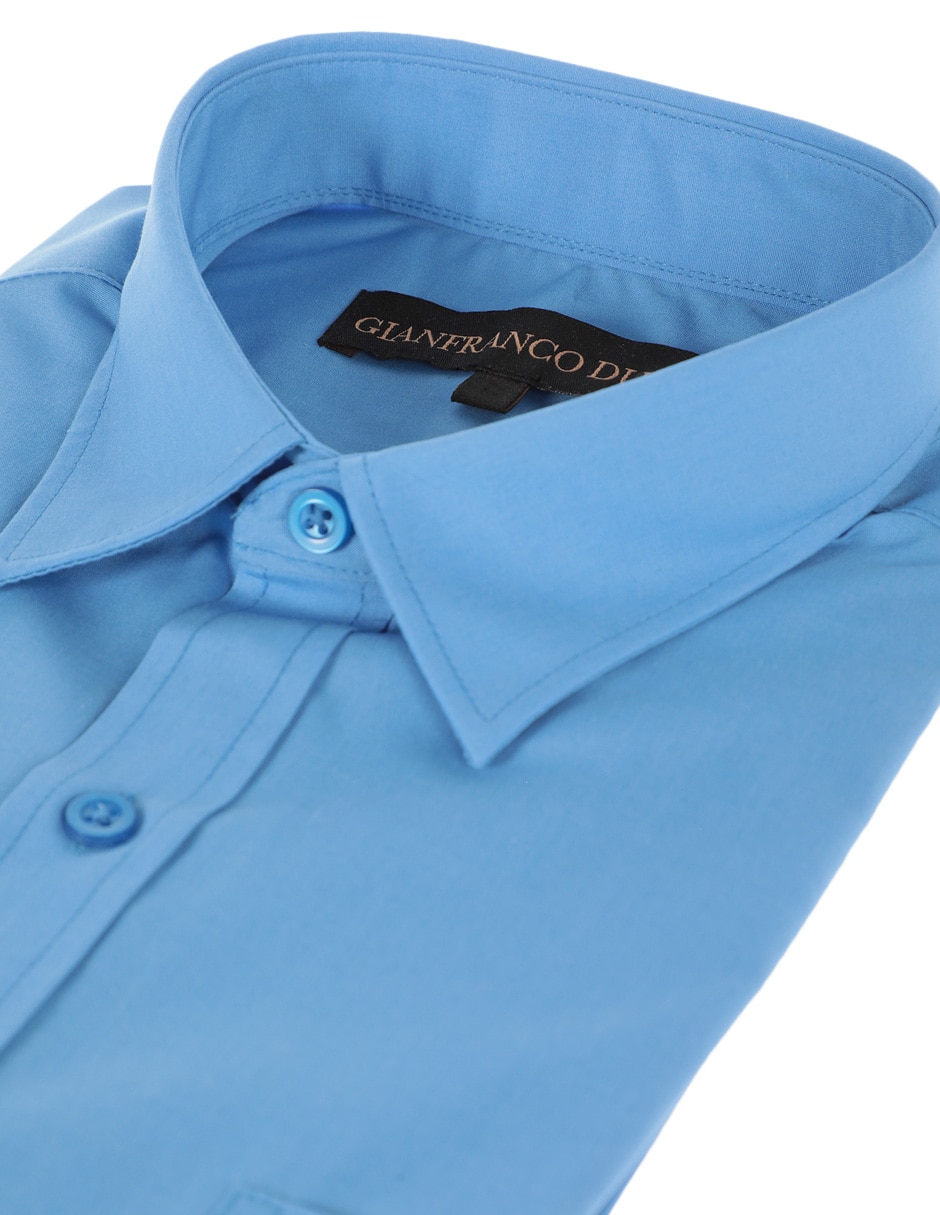 Camisa formal manga larga para hombre 4