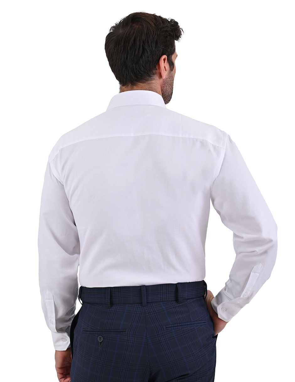 Camisa formal manga larga para hombre 4