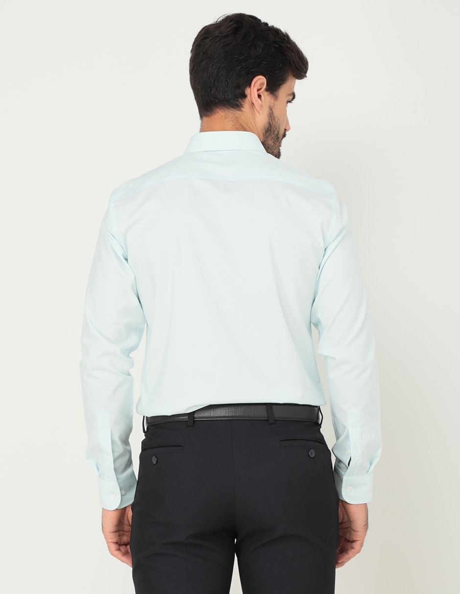 Camisa formal manga larga para hombre 5