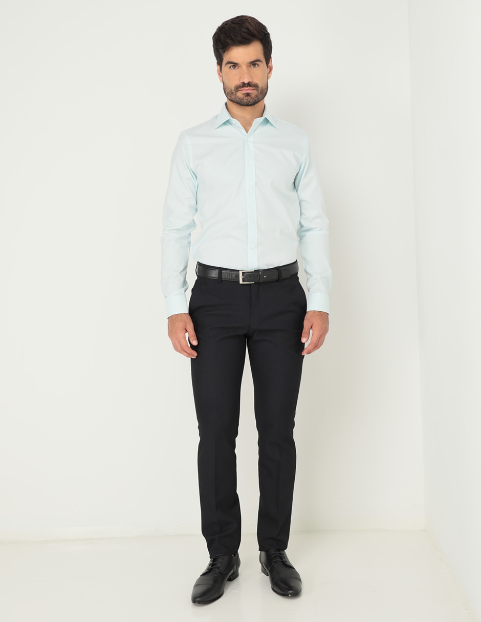 Camisa formal manga larga para hombre