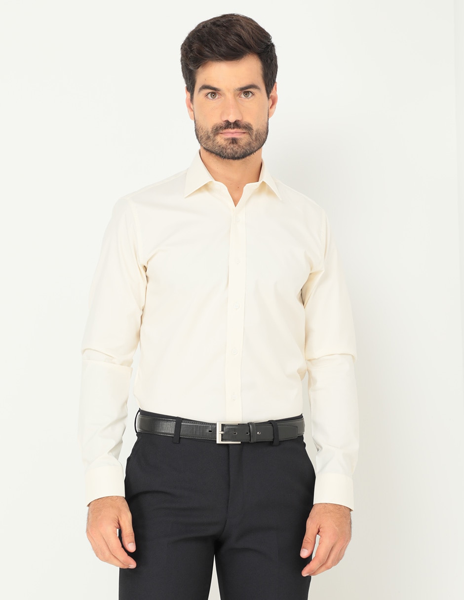 Camisa formal manga larga para hombre