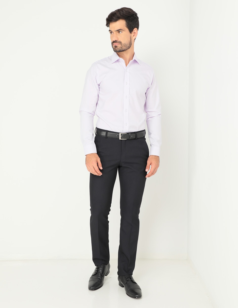 Camisa formal manga larga para hombre 4