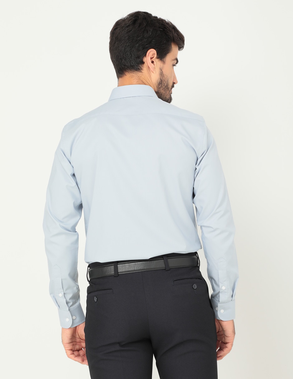 Camisa formal manga larga para hombre 2
