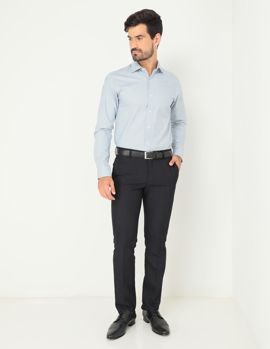 Camisa formal manga larga para hombre 3