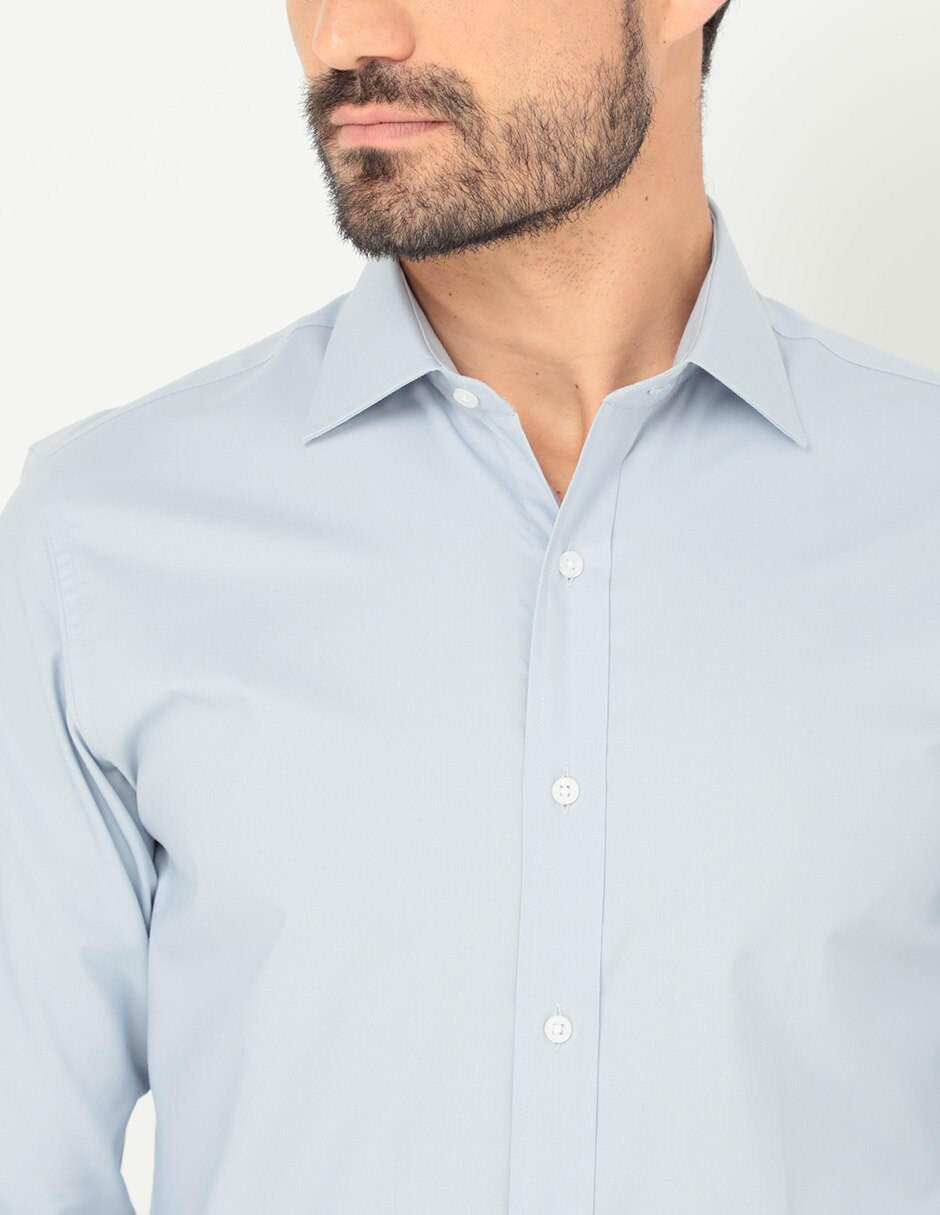 Camisa formal manga larga para hombre 4