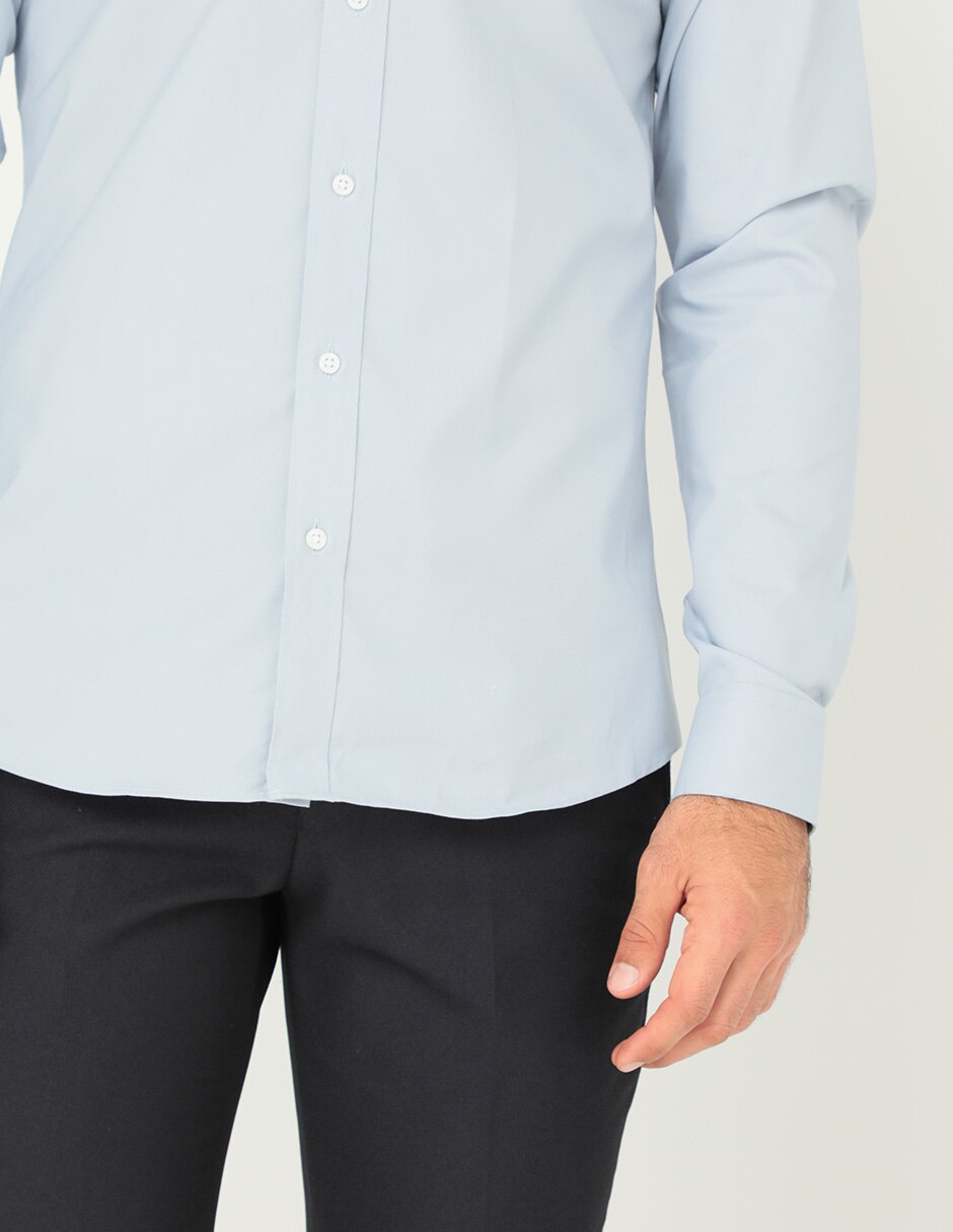 Camisa formal manga larga para hombre 5