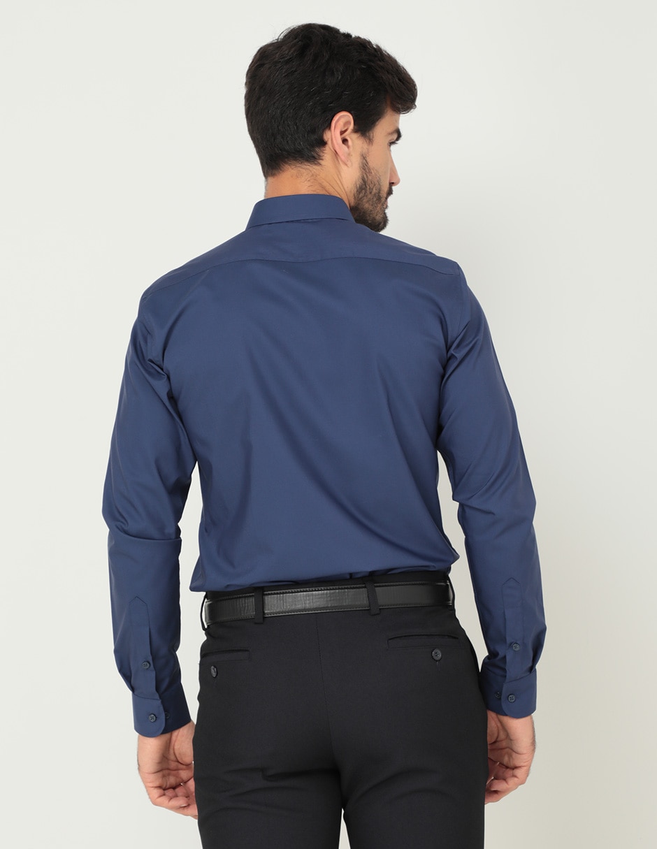 Camisa formal manga larga para hombre 5