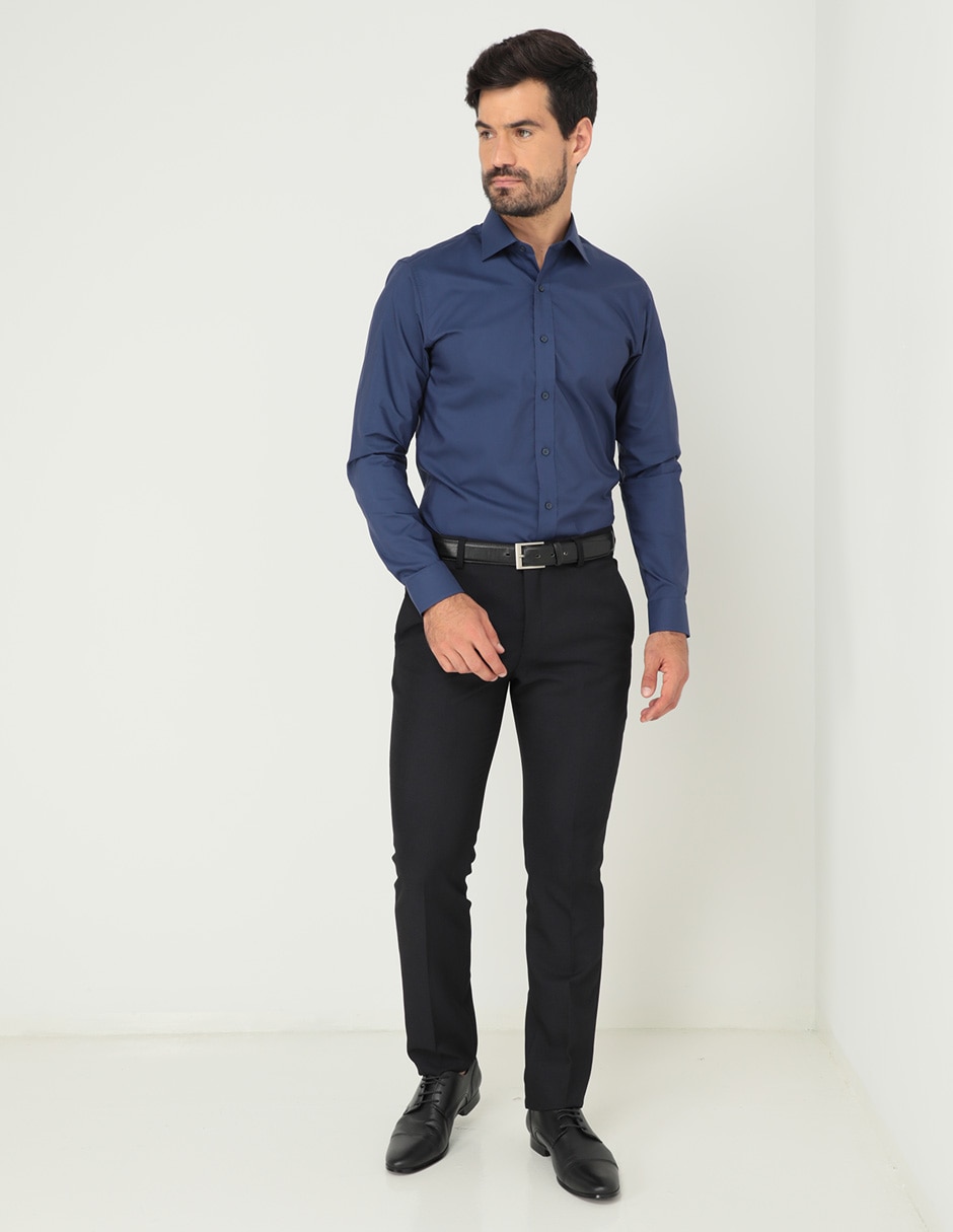 Camisa formal manga larga para hombre 4