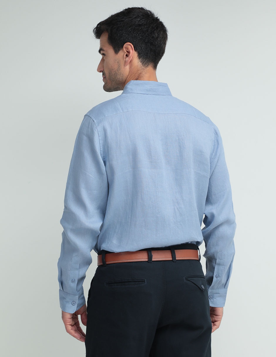 Camisa casual manga larga para hombre