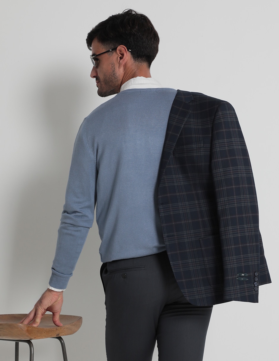 Suéter cuello v para hombre 4