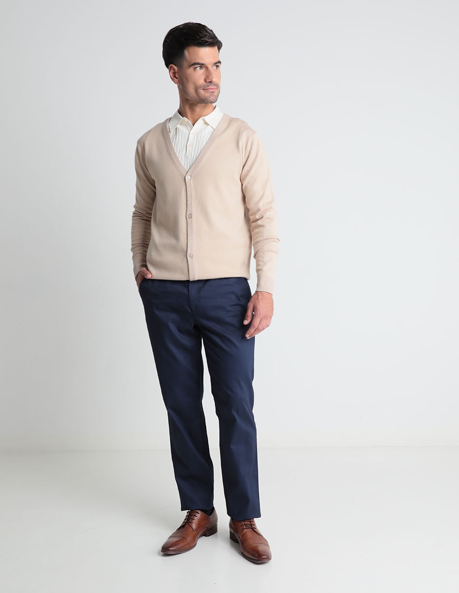 Suéter cuello v para hombre 3