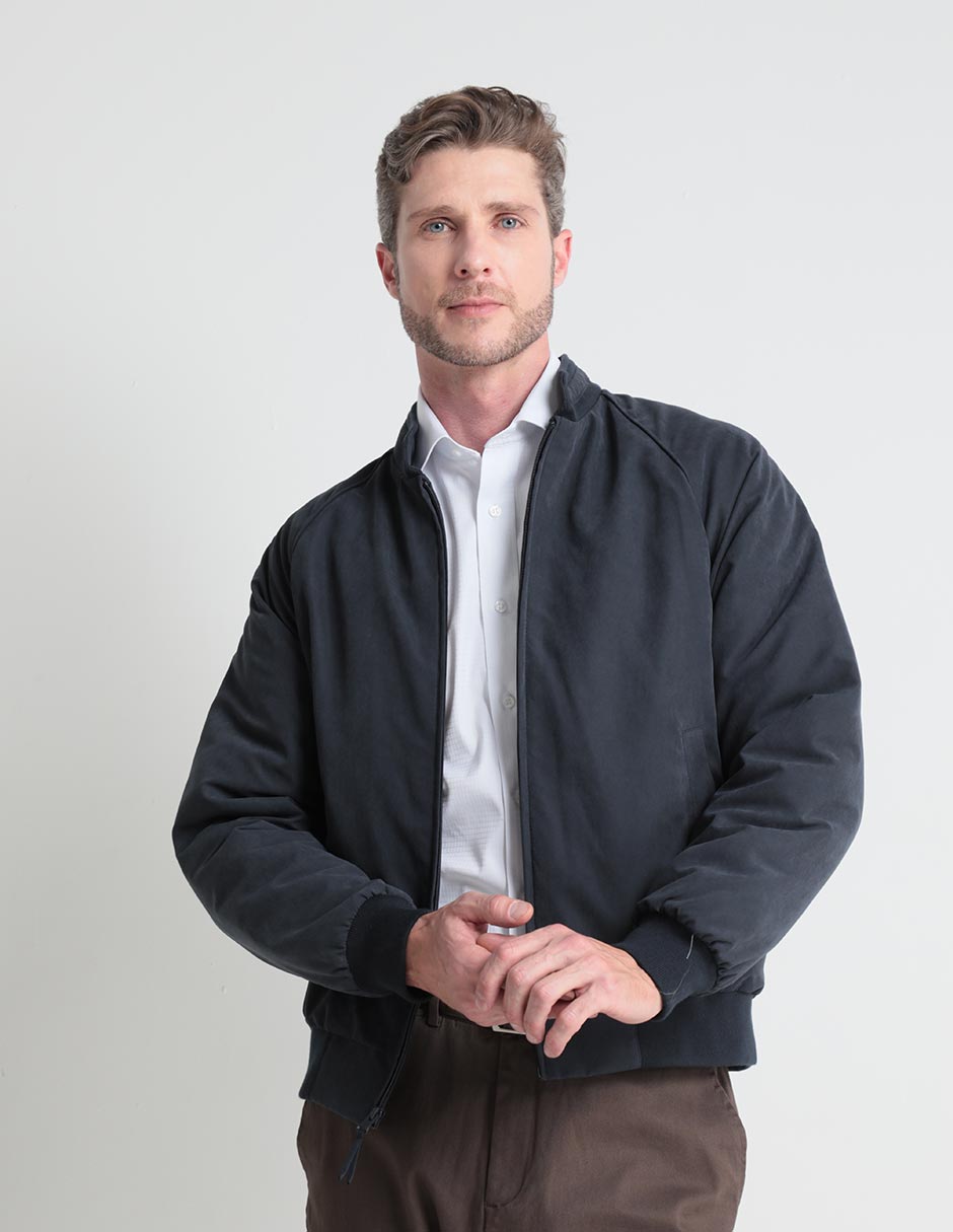 Chamarra casual con bolsillos para hombre