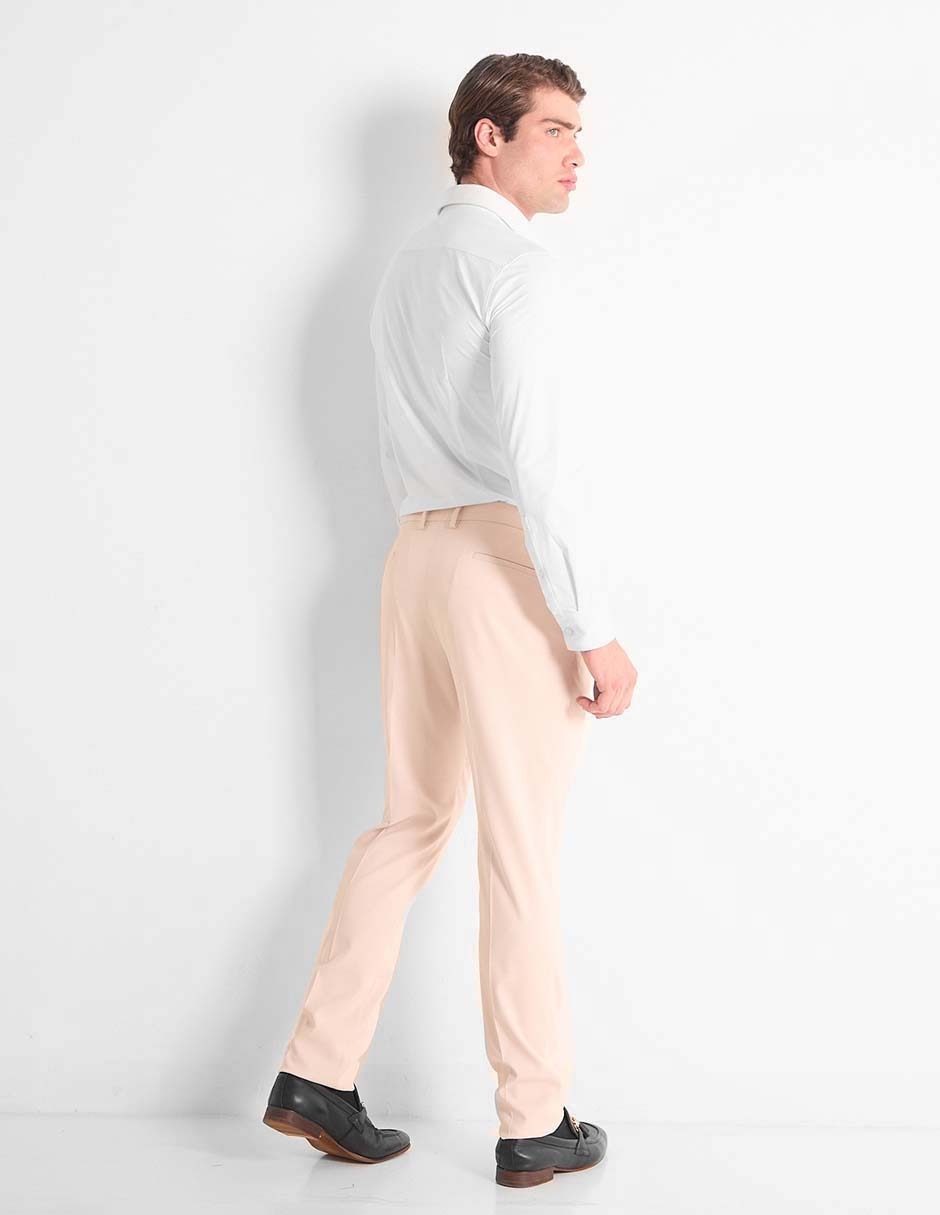 Pantalón de vestir slim de algodón para hombre 2