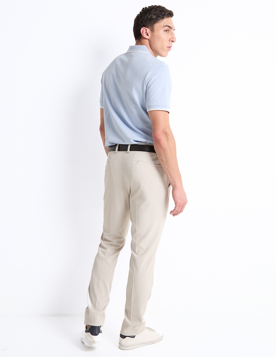 Pantalón de vestir slim Contempo de algodón para hombre