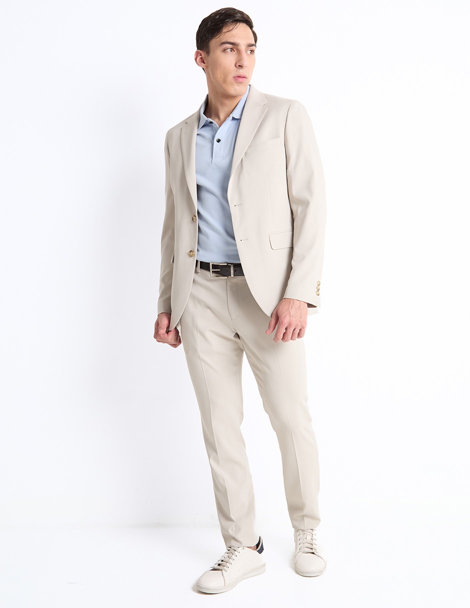 Pantalón de vestir slim Contempo de algodón para hombre