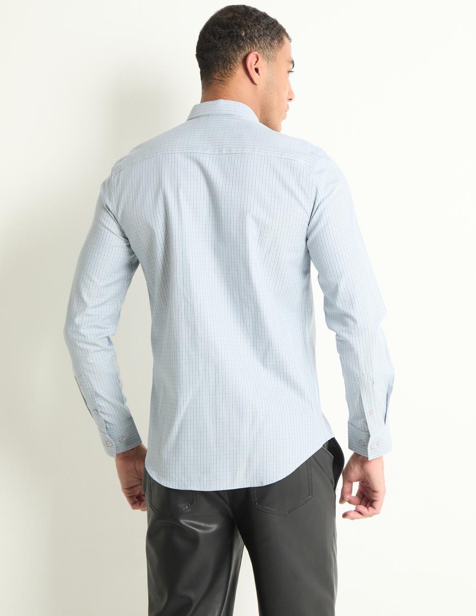Camisa casual de algodón manga larga para hombre