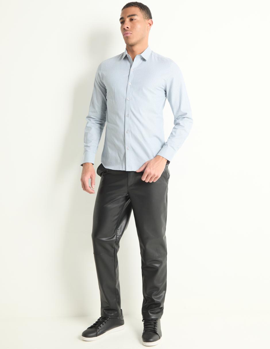 Camisa casual de algodón manga larga para hombre