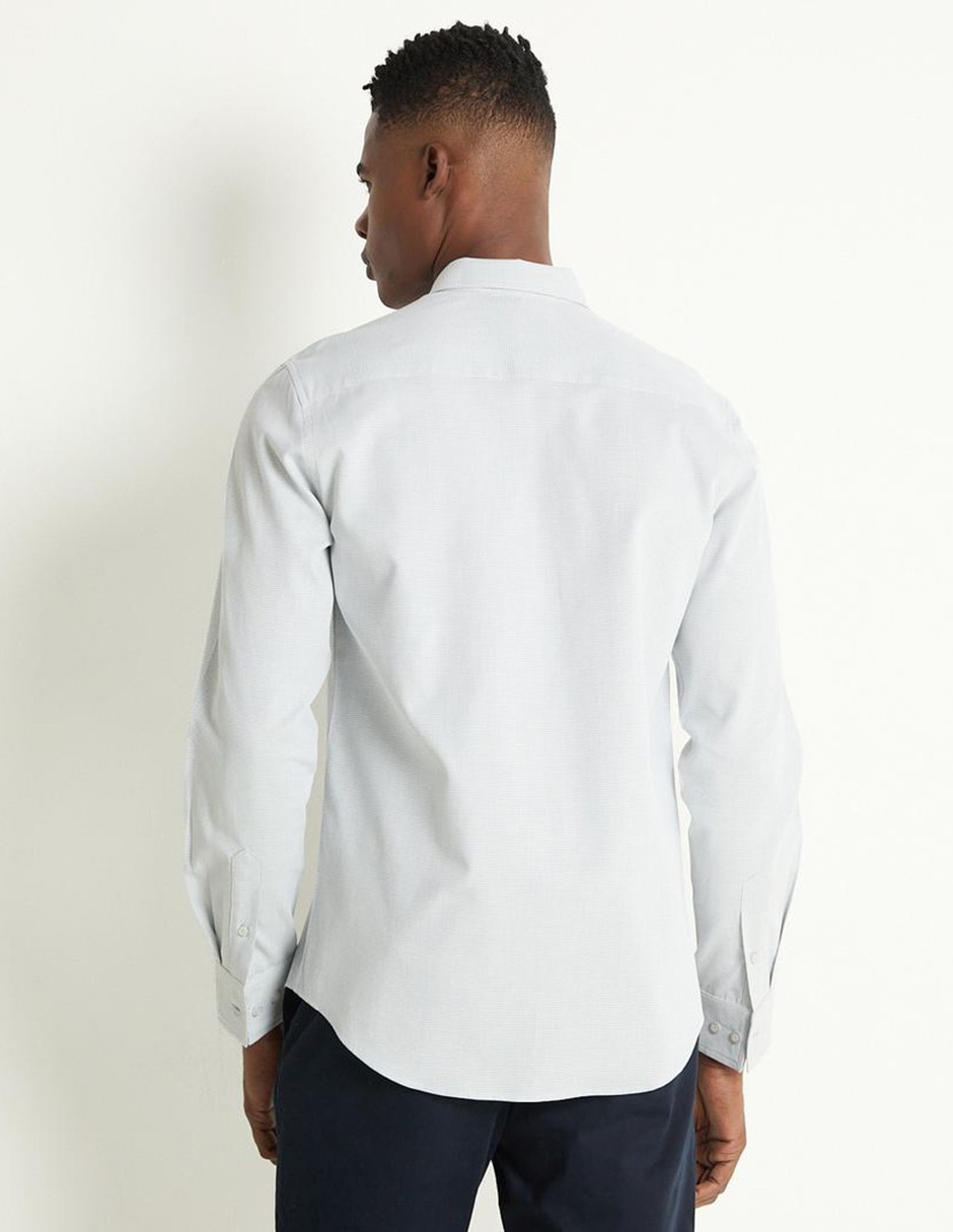 Camisa casual manga larga para hombre 4
