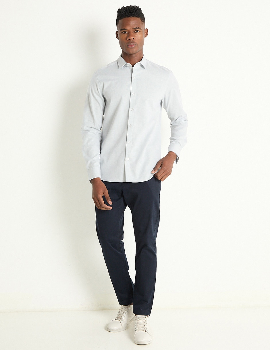 Camisa casual manga larga para hombre 3