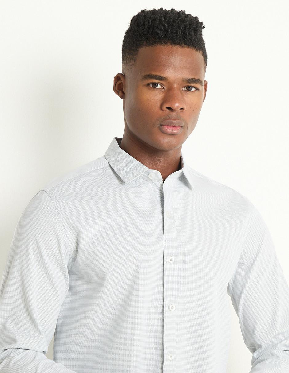 Camisa casual manga larga para hombre 2