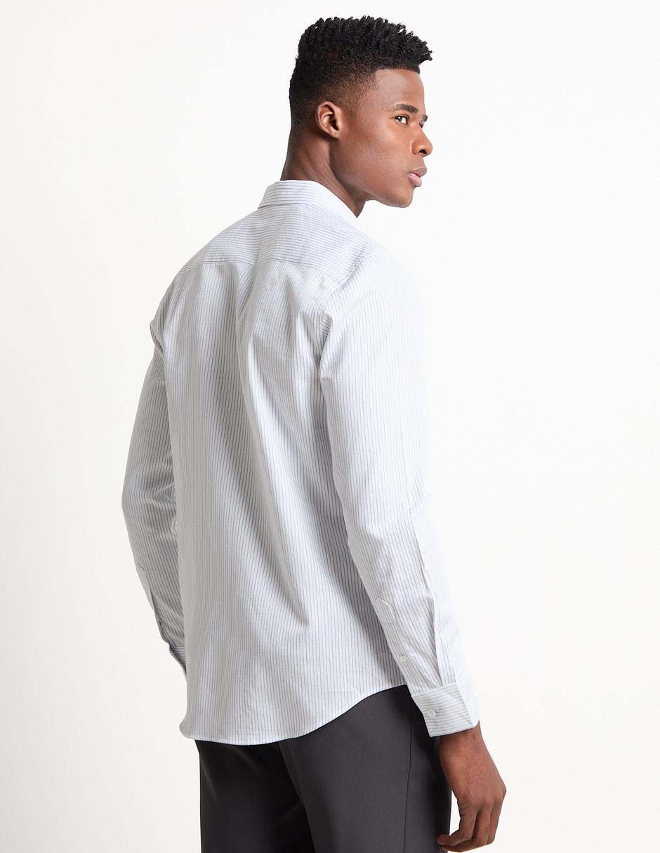 Camisa casual de algodón manga larga para hombre 4