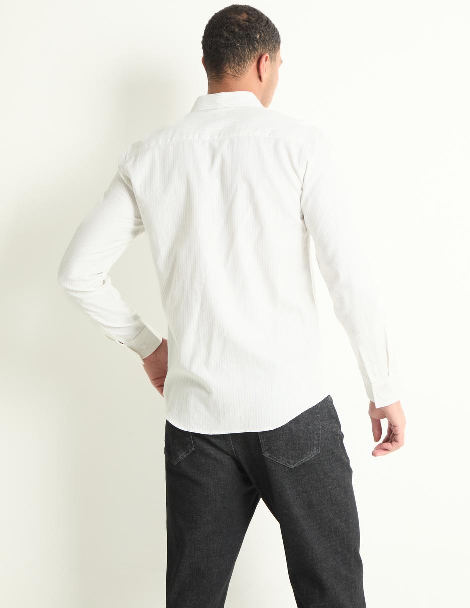 Camisa casual de algodón manga larga para hombre