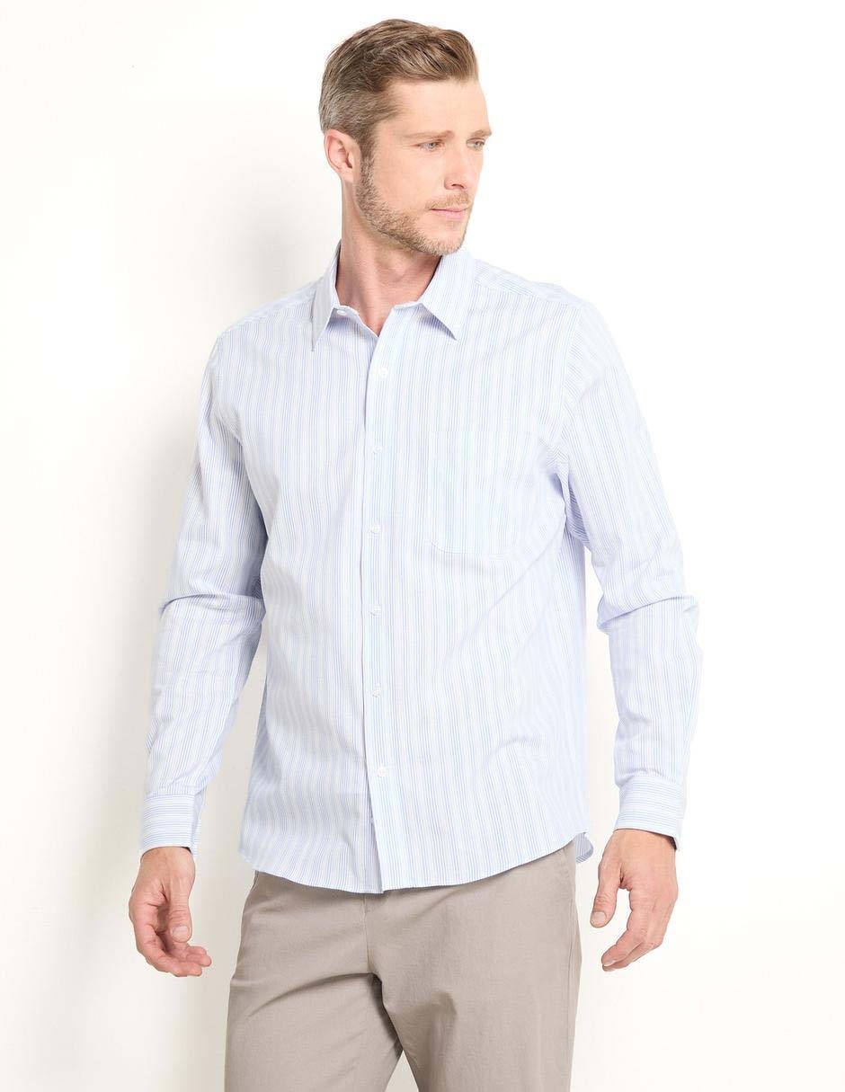 Camisa formal manga larga para hombre
