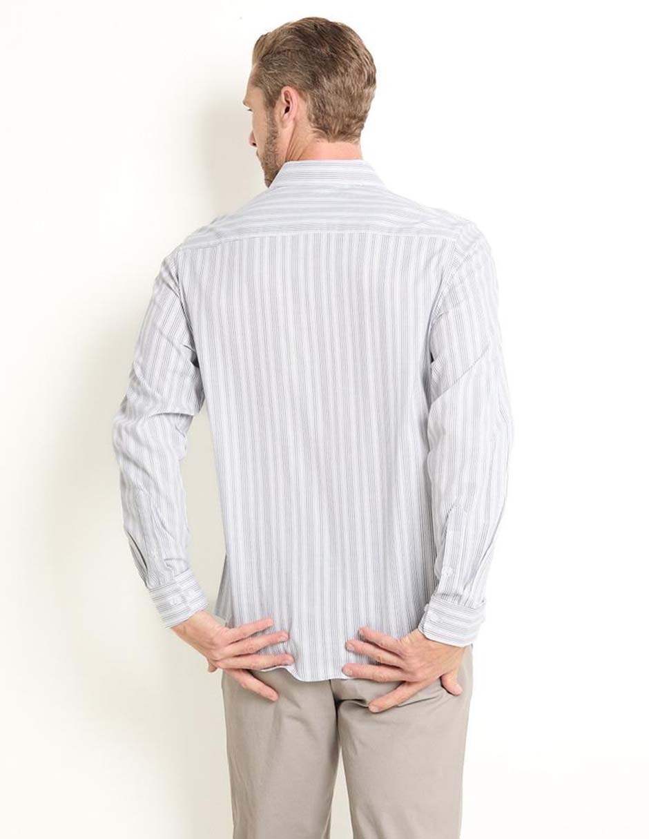 Camisa formal manga larga para hombre 4