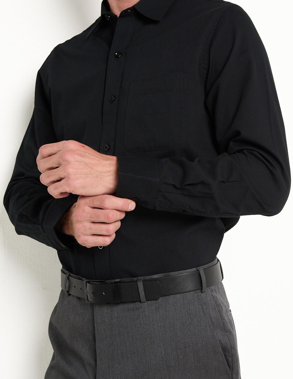 Camisa formal de algodón manga larga para hombre 2