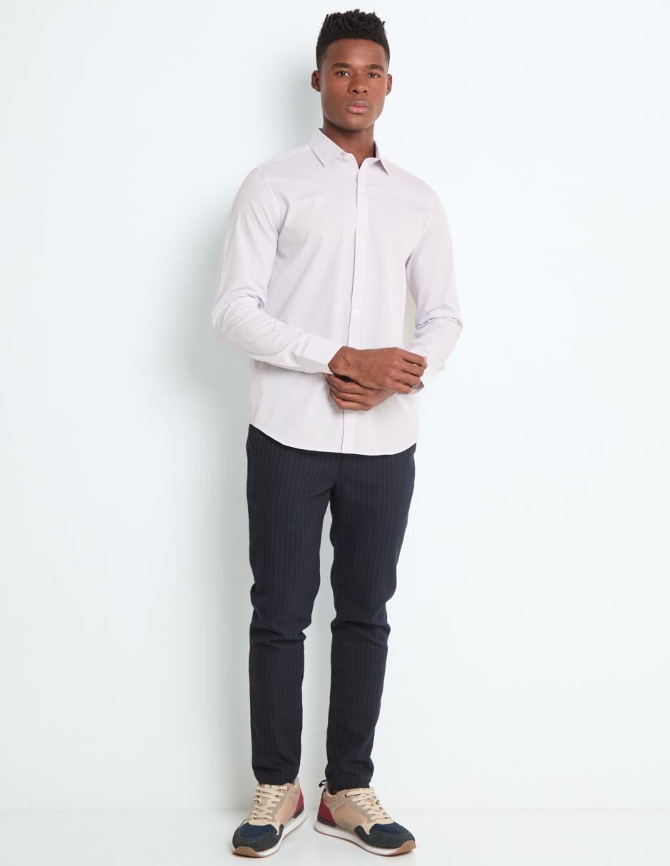 Camisa casual manga larga para hombre
