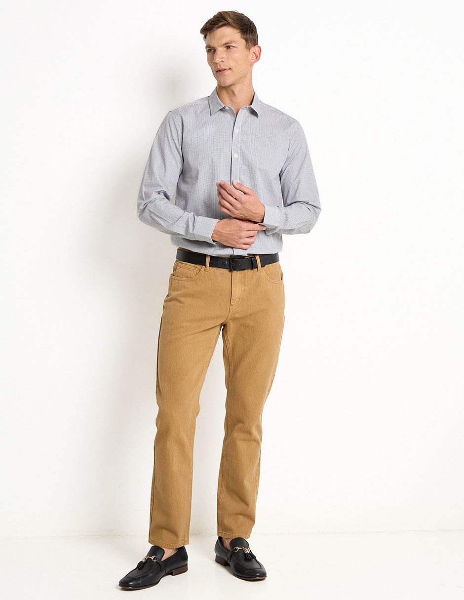 Camisa casual manga larga para hombre