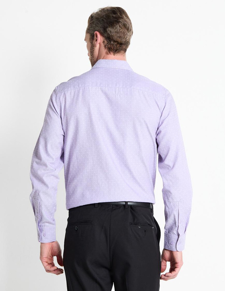 Camisa formal manga larga para hombre 4