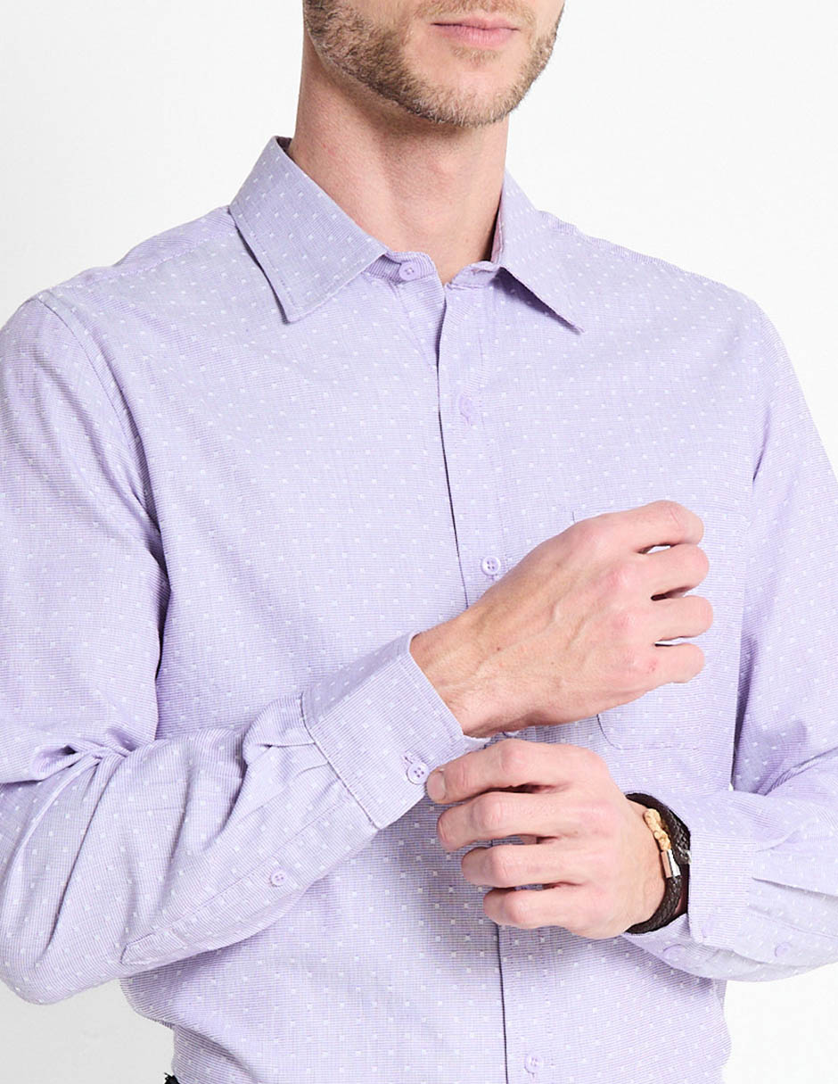 Camisa formal manga larga para hombre 2