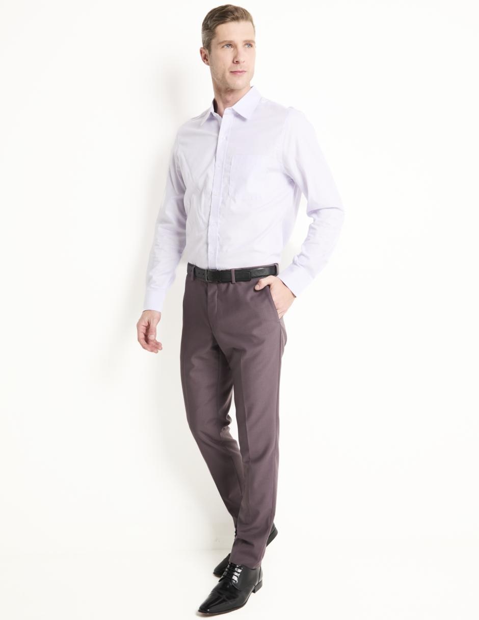 Camisa formal de algodón manga larga para hombre 3