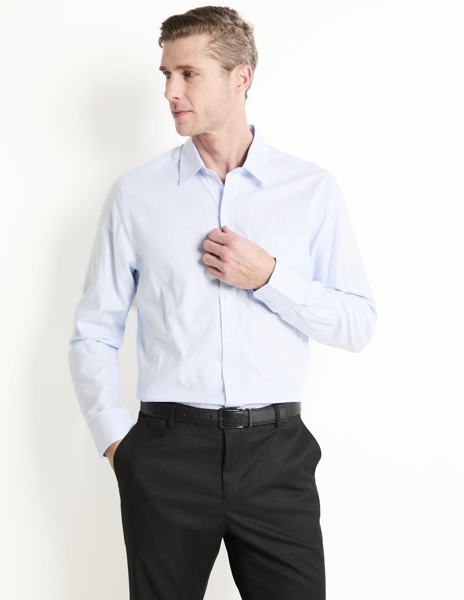 Camisa casual de algodón manga larga para hombre
