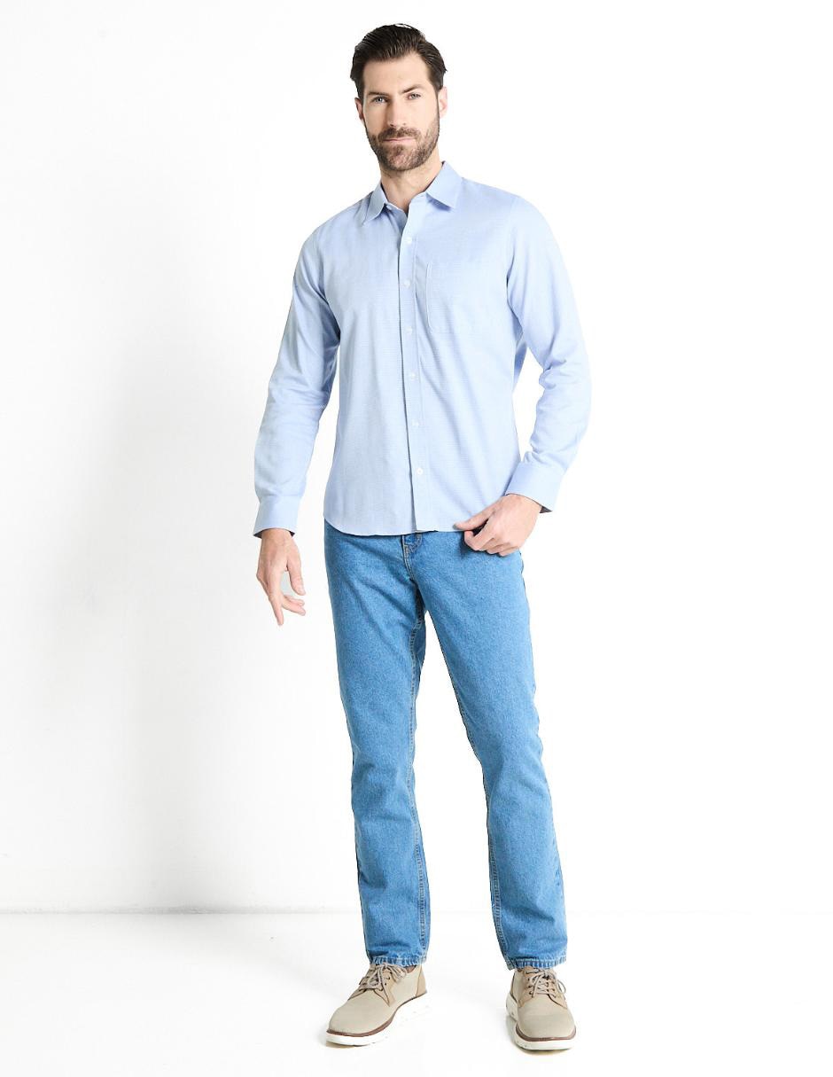 Camisa business casual de algodón manga larga para hombre 3