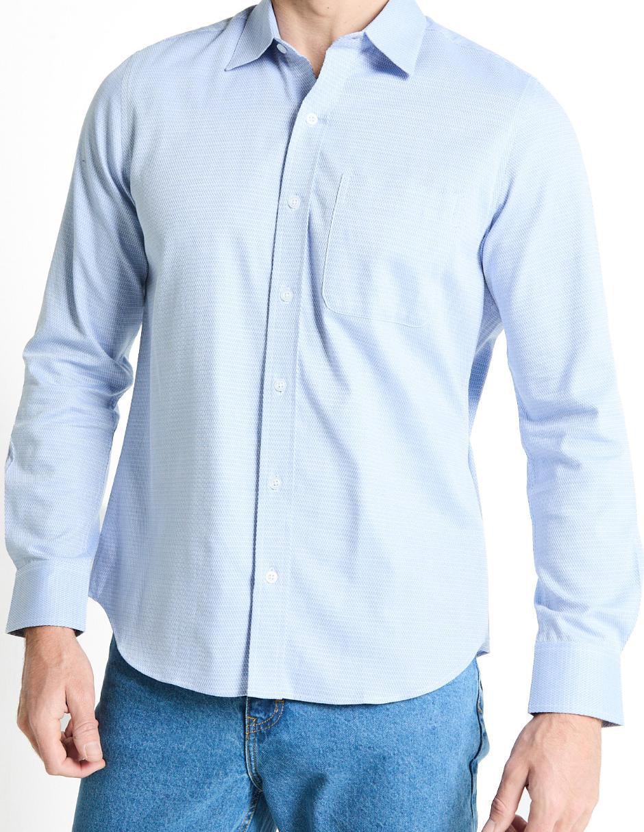 Camisa business casual de algodón manga larga para hombre 2