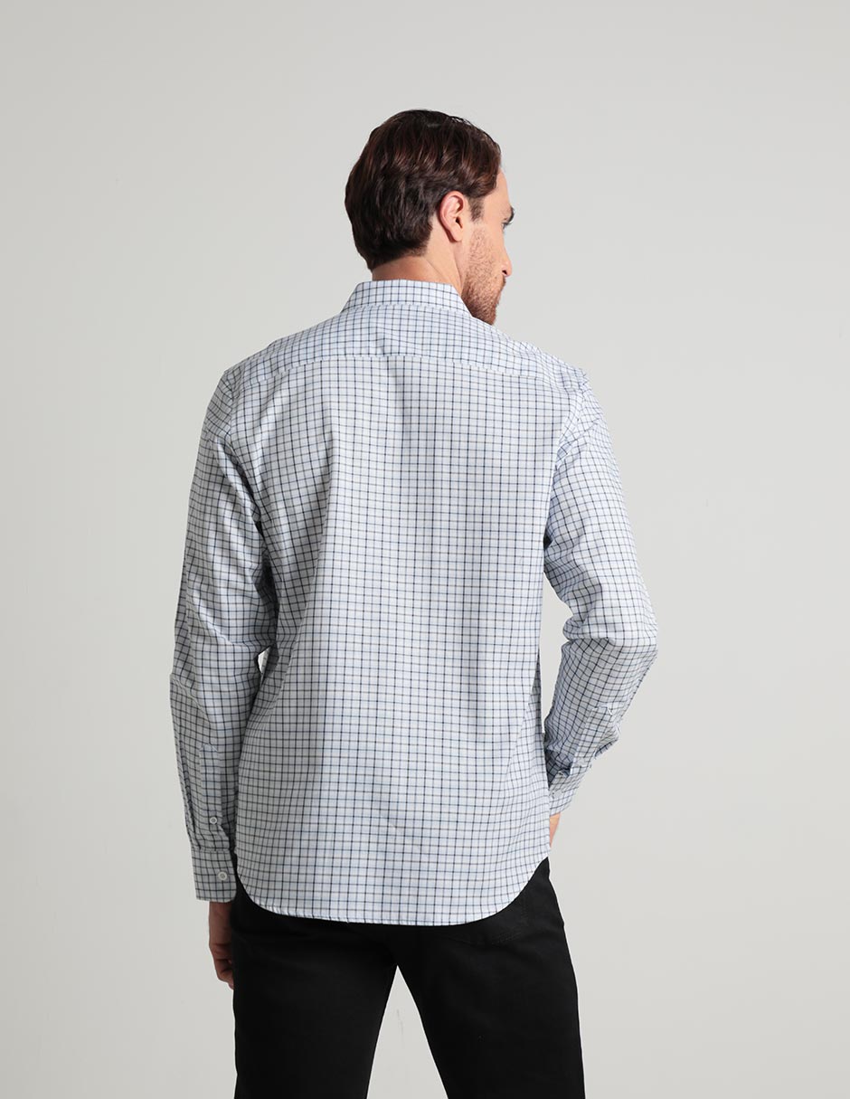 Camisa casual de algodón manga larga para hombre