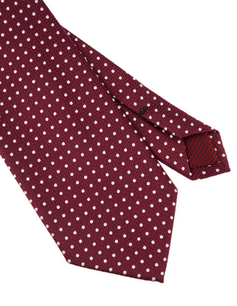 Corbata regular estampado lunares para hombre