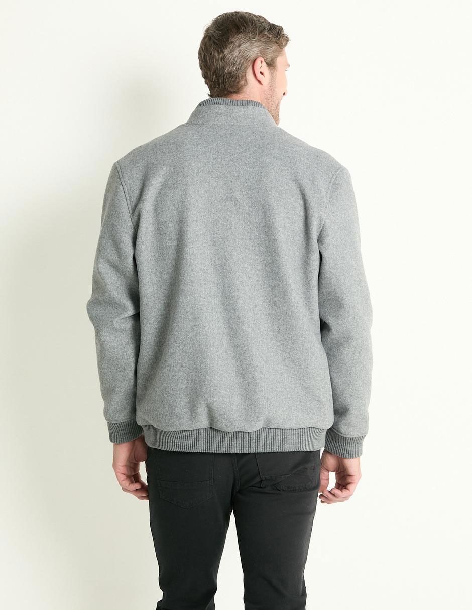 Chamarra casual cuello con cierre para hombre 2