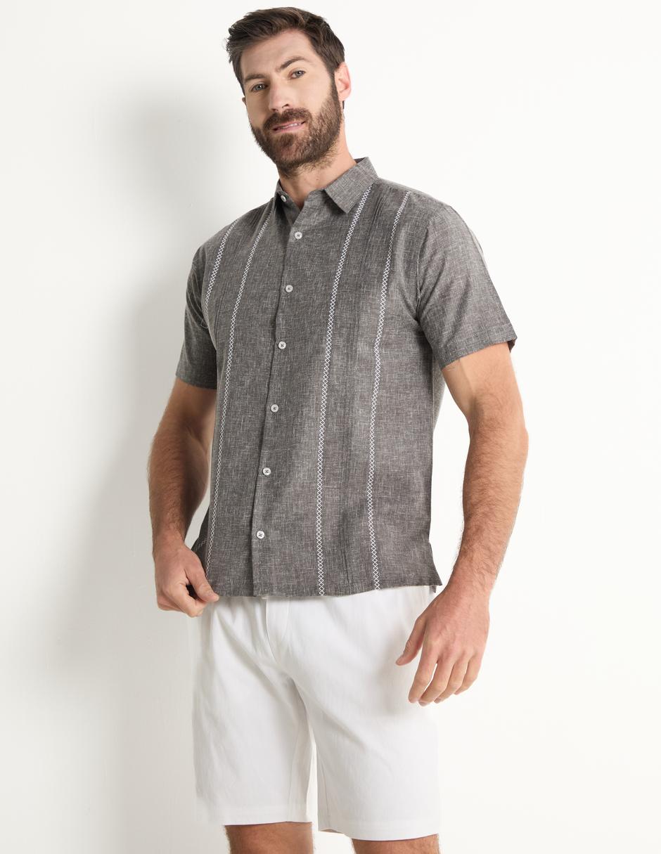 Camisa casual manga corta para hombre