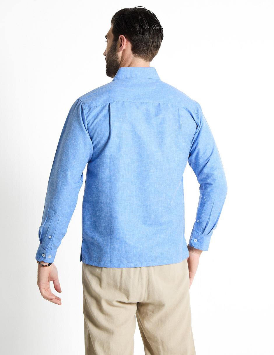 Guayabera manga larga para hombre 2