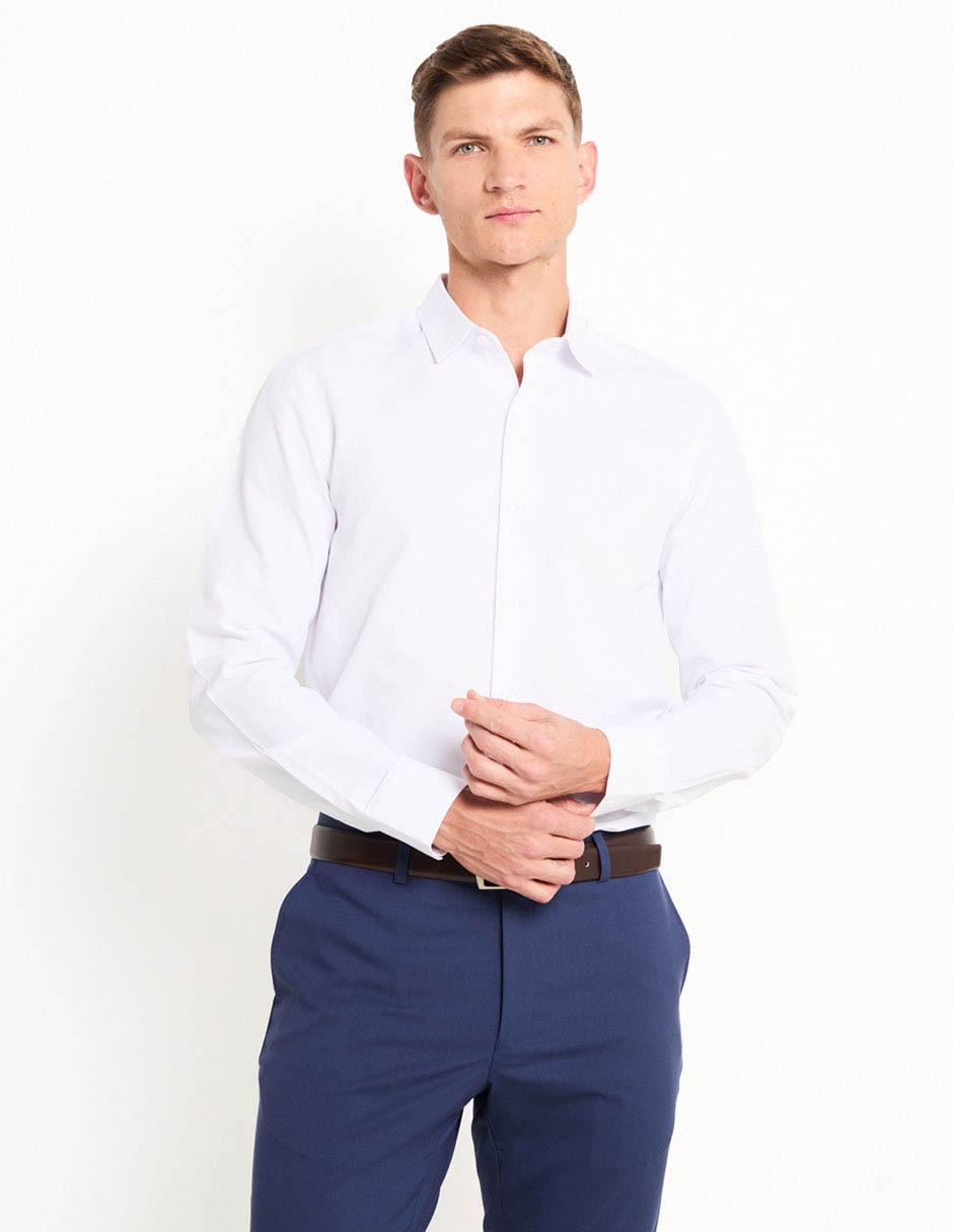 Camisa formal manga larga para hombre