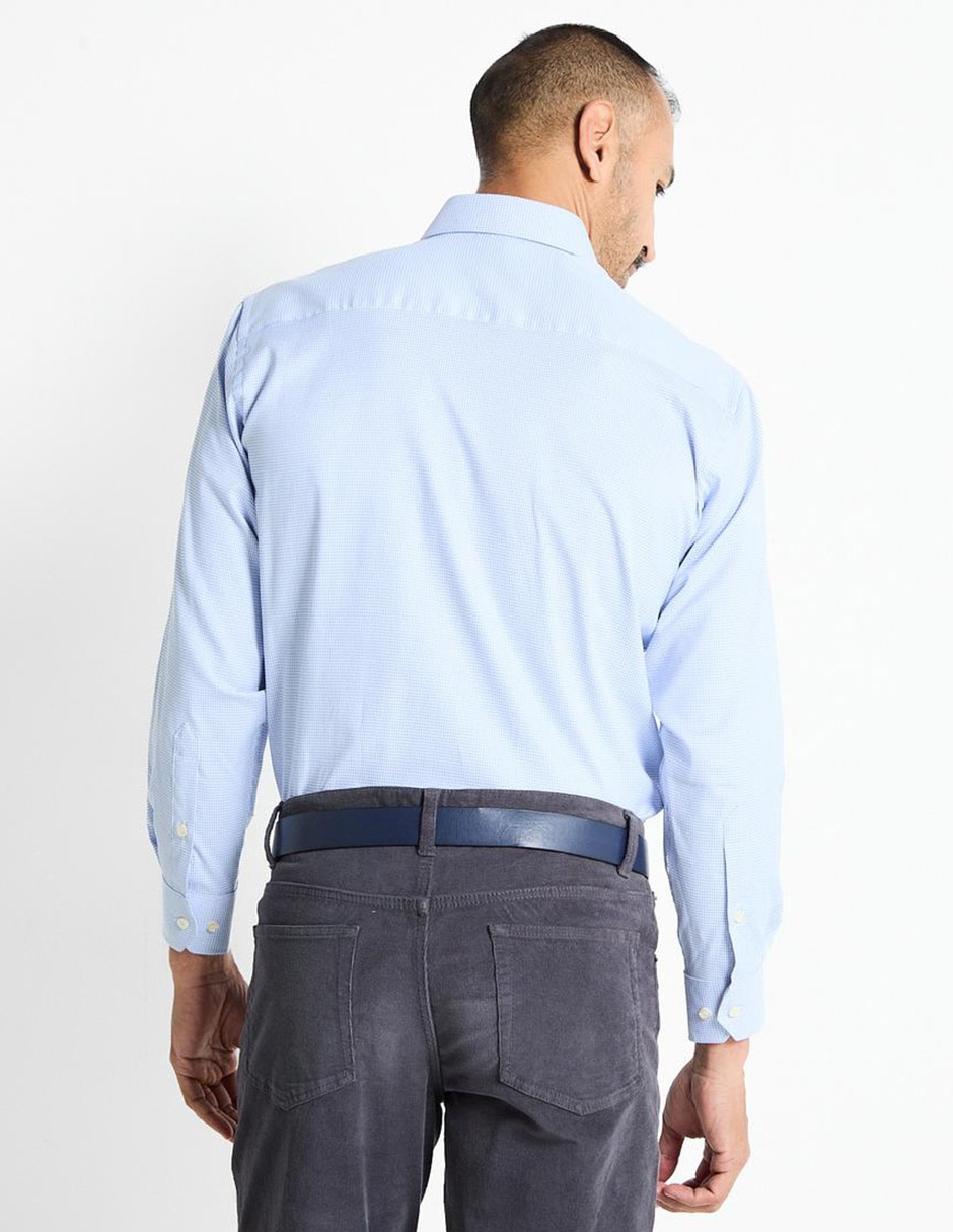 Camisa business casual manga larga para hombre 4