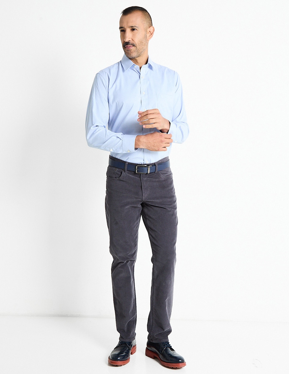 Camisa business casual manga larga para hombre 3