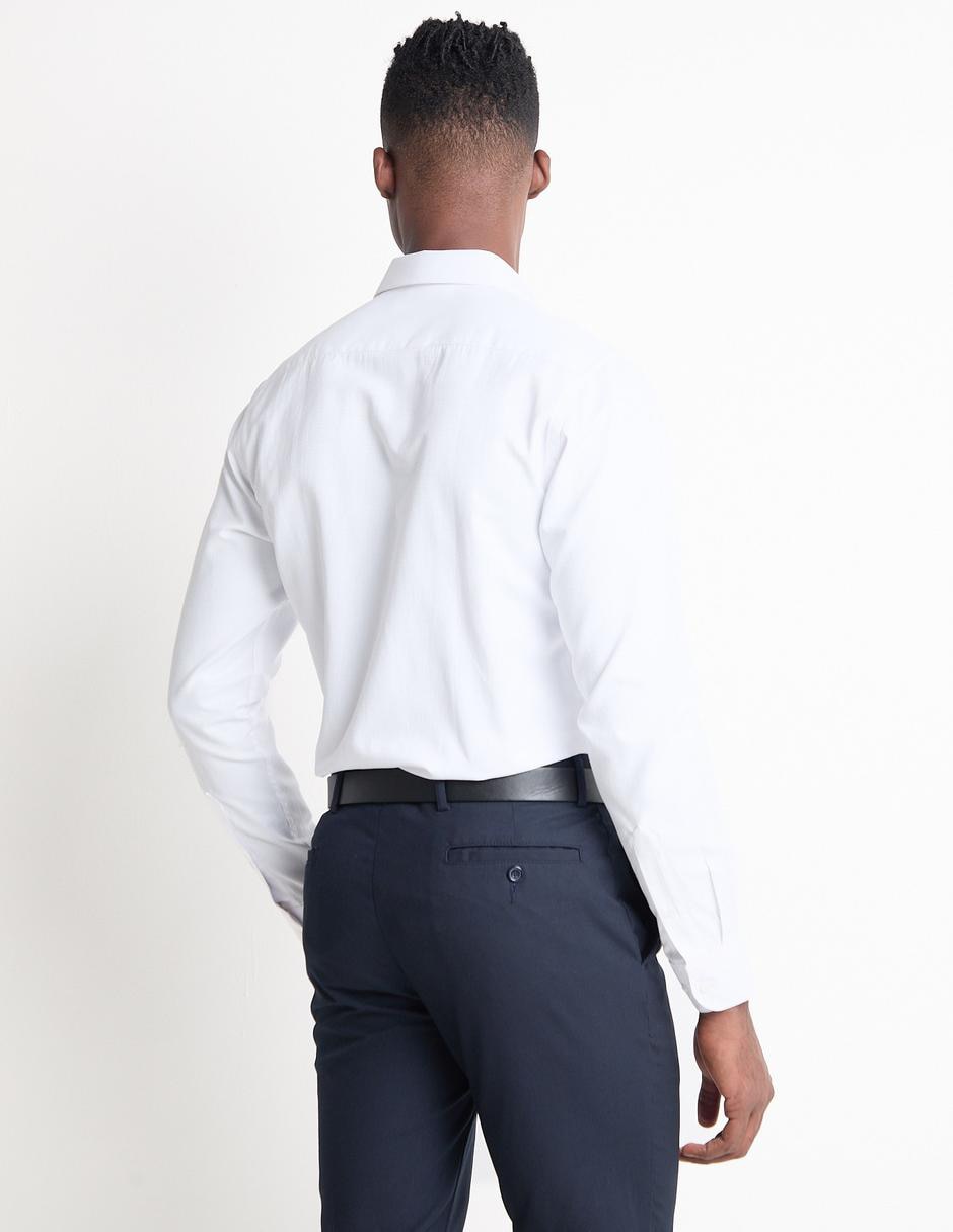 Camisa formal de algodón manga larga para hombre 4